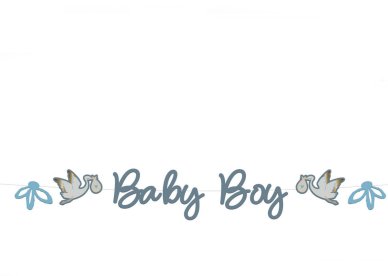 Buchstabengirlande Baby Boy Junge, 2m
