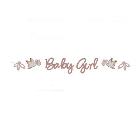 Buchstabengirlande Baby Mädchen, 2m