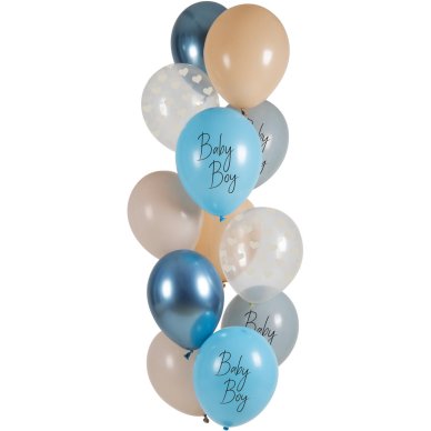 Ballons Baby Boy 33cm - 12 Stück