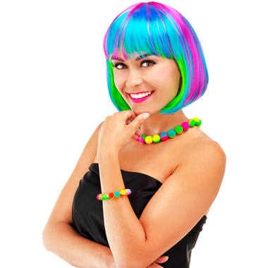 Perücke Regenbogen/Rainbow Bob