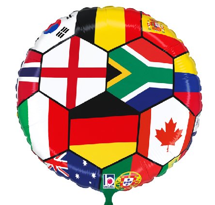 Fußball Nationen Folienballon
