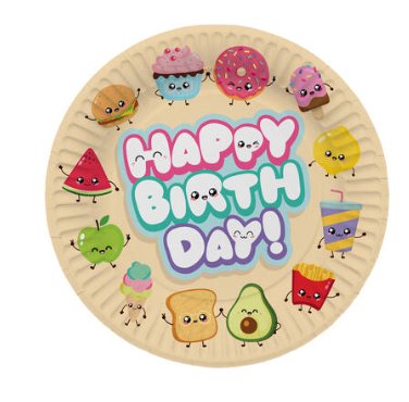 Teller Kawaii Party, 8 Stück