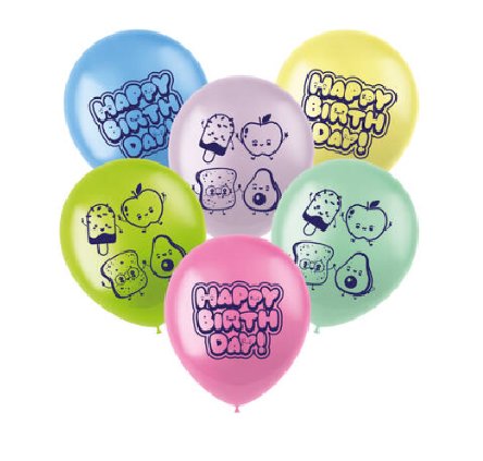 Luftballons Kawaii Party, 6 Stück