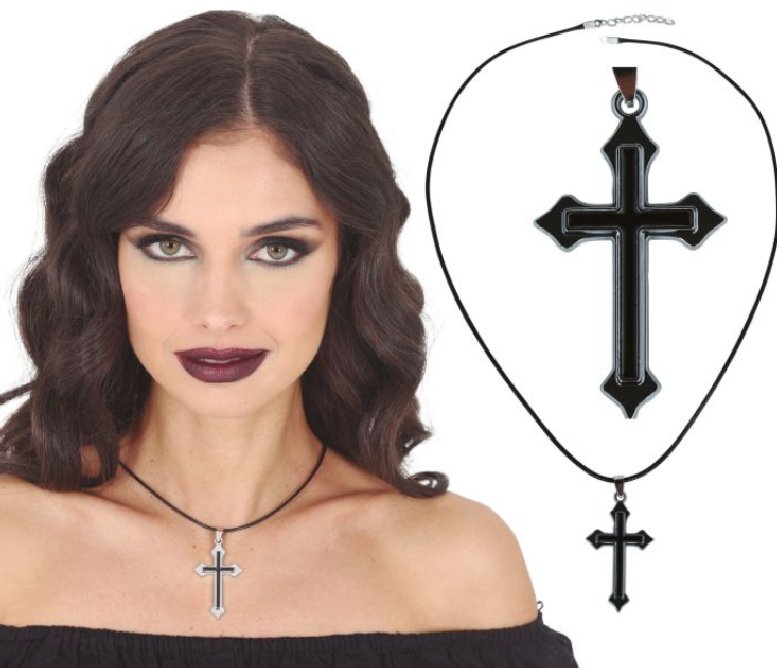 Halskette mit schwarzem Kreuz Halskette mit schwarzem Kreuz
