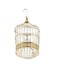 Vogelkäfig, goldfarben