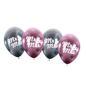 Maxi Ballons Mr und Mrs, 4 Stück