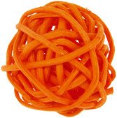 Kleine Rattankugel orange, 12 Stück