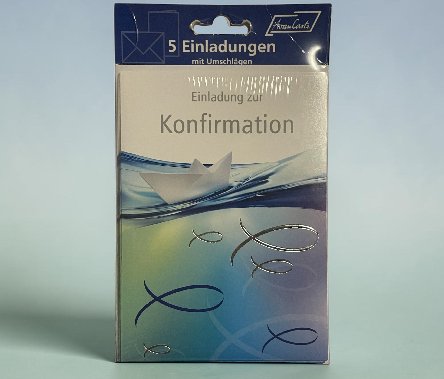 Einladung zur Konfirmation, 5 Stück
