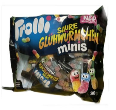 Trolli Saure Glühwürmchen minis, 10x20g