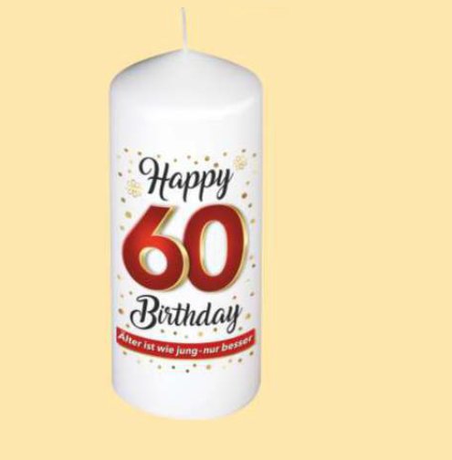 Kerze zum 60.Geburtstag