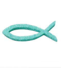 Fische aus Filz, türkis, 12 Stück