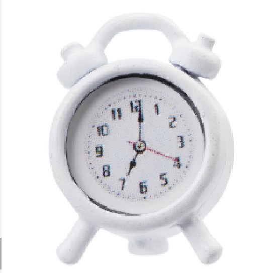 Mini Wecker, weiss, 1,5 cm Mini Wecker, weiss, 1,5 cm