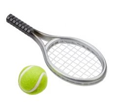 Tennisschläger mit Ball