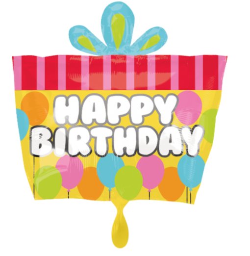 Folienballon Happy Birthday Geschenk