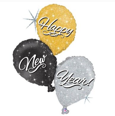 Happy New Year Ballon, 102 cm