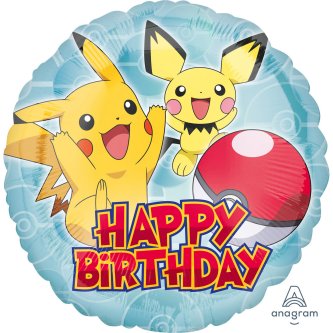 Folienballon Happy Birthday Pokemon