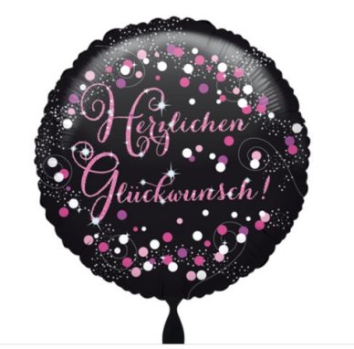 Folienballon Herzlichen Glückwunsch, pink