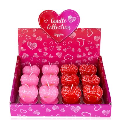 Kerze in Herzform, 1 Stück Kerze in Herzform, 1 Stück