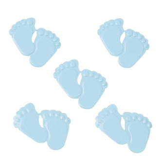 Flitter-Babyfüsse hellblau, ca.1,5 cm