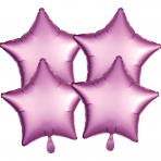 Ballon Sterne Pastell Pink, 4 Stück
