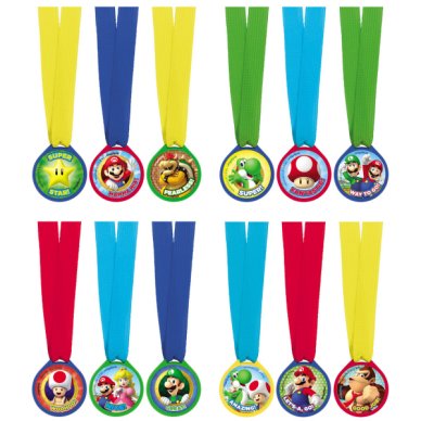 Super Mario Medallien Set, 12 tlg.