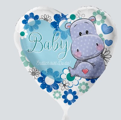 Baby Nilpferd Junge 45 Cm Im Luftballon Shop