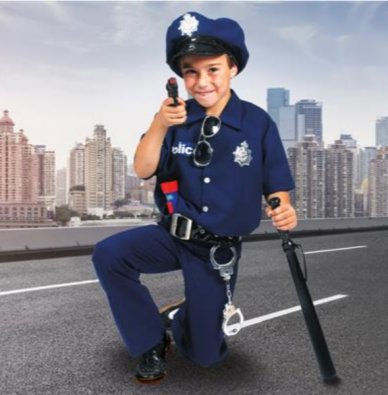 Polizeikostüm für Kinder, 128