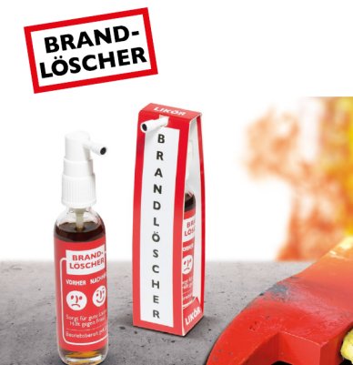 Brandlöscher mit Alkohol