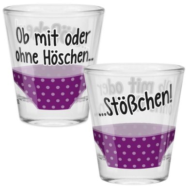 Schnapsglas Motiv Höschen