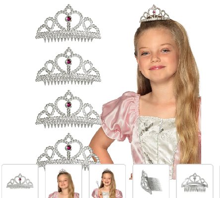 Prinzessinnen Kronen, 4 Stück Prinzessinnen Kronen, 4 Stück