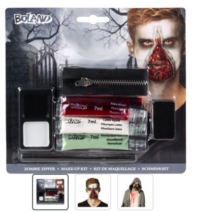 Schminkset Zombie-Reißverschluss