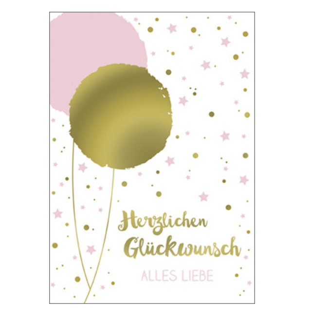 Goldstück Glückwunschkarte