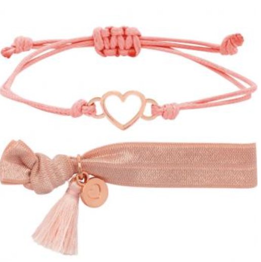 Armband Set - Herz rose