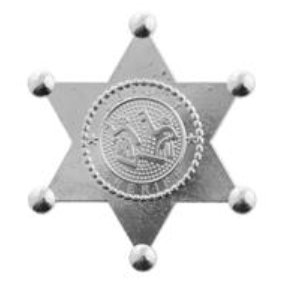 Sheriffstern in silber, 1 Stück