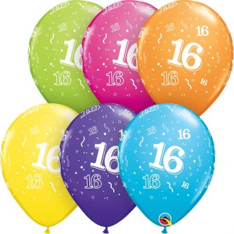 Ballons mit Zahl 16 - 25 Stück