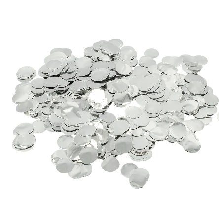Silvester Konfetti Metallic silber, 30g Silvester Konfetti Metallic silber, 30g