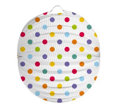 Lampion rund mit Punkten - 22 cm