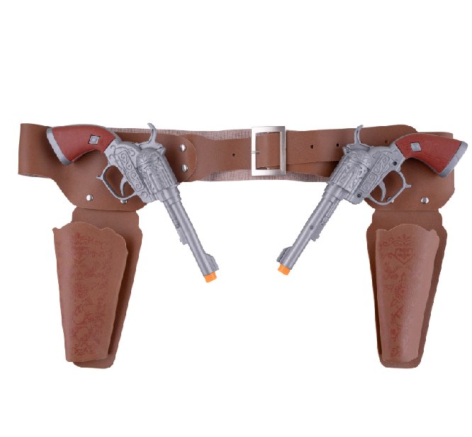 Cowboyholster mit 2 Pistolen Cowboyholster mit 2 Pistolen