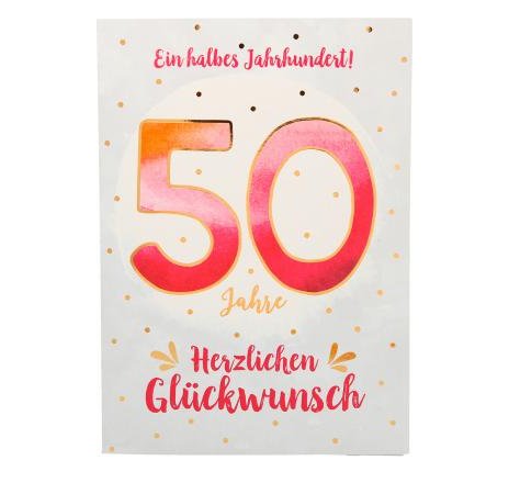 Karte zum 50.Geburtstag mit Licht und Sound