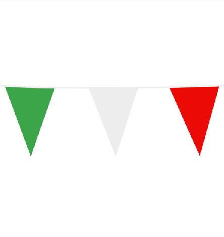 Italien Wimpel 10m grün-weiß-rot Italien Wimpel 10m grün-weiß-rot