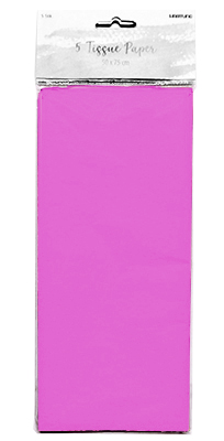 Seidenpapier, pink  - 5 Bögen