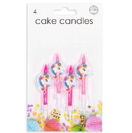 Tortenkerzen Einhorn, 4 Stück Tortenkerzen Einhorn, 4 Stück