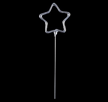 Wunderkerze als Stern in silber Wunderkerze als Stern in silber