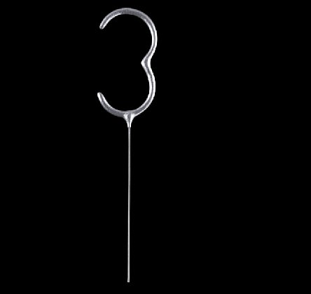 Wunderkerze Zahl 3, silber Wunderkerze Zahl 3, silber