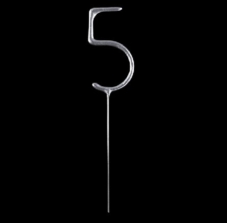 Wunderkerze Zahl 5, silber Wunderkerze Zahl 5, silber