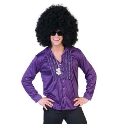 Rüschenhemd lila, Gr. 48/50