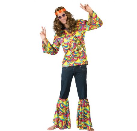 Hippie Outfit für Herren, 48/50