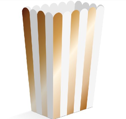 Snackboxen gold/gestreift, 8 Stück