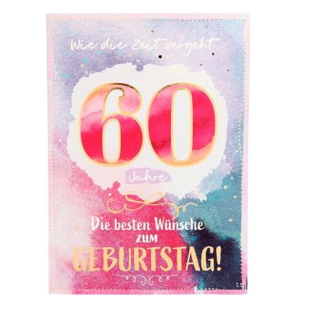 Karte zum 60.Geburtstag mit Licht und Sound