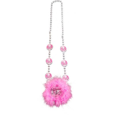 Sweet 16 Kette Rosa mit Pelz